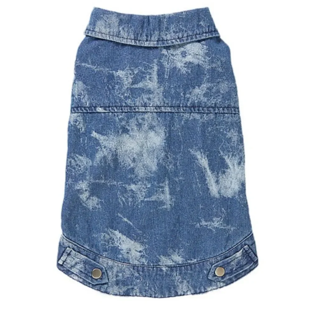 Top Paw Brand Dog Denim Jacket Short Sleeve